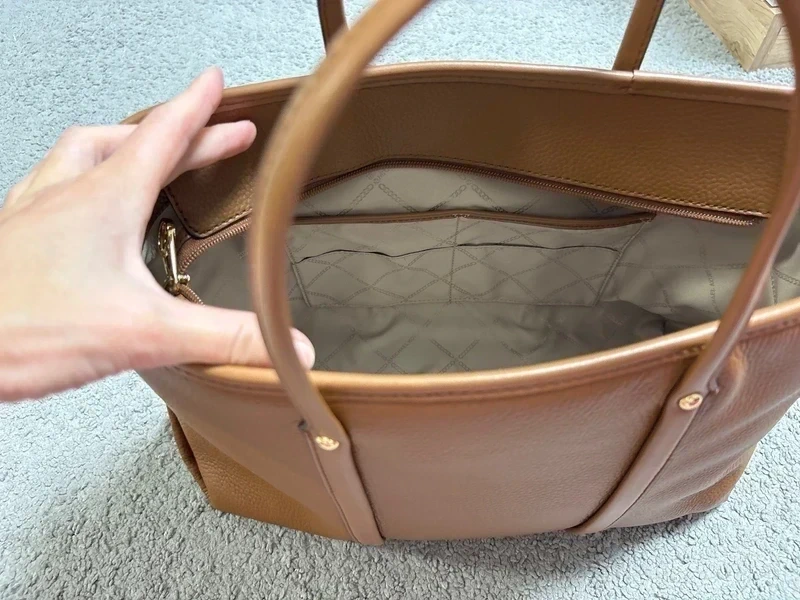 Michael Kors Beck hnědá kožená kabelka - 4