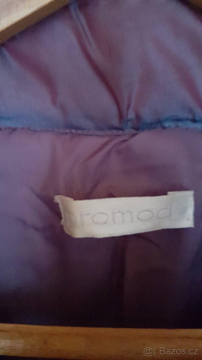 Prošívaný kabát,zn.PROMOD,modrofialový,vel.36/38 - 4