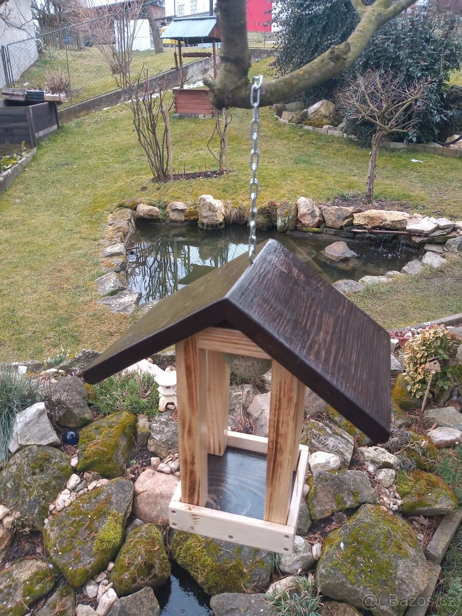 Krmítko, EKO nátěr, masivní dřevo, 100% ruční práce - 4