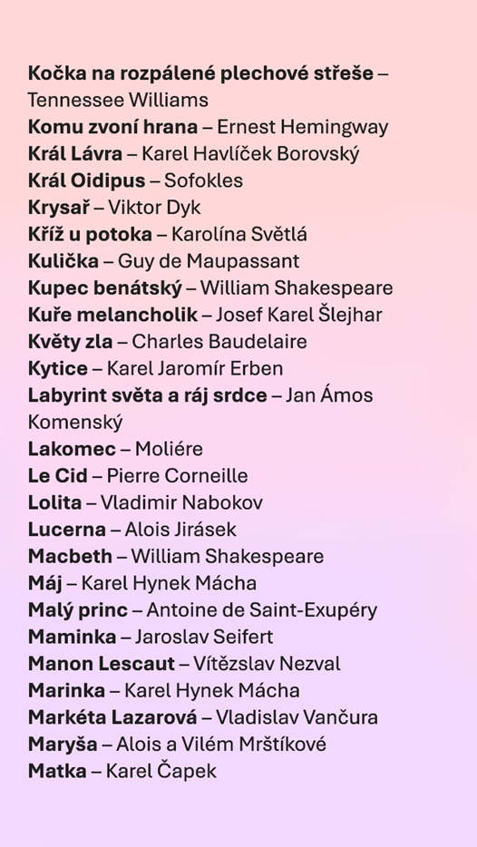 Vypracované maturitní otázky - český jazyk (ČJ) - četba - 4