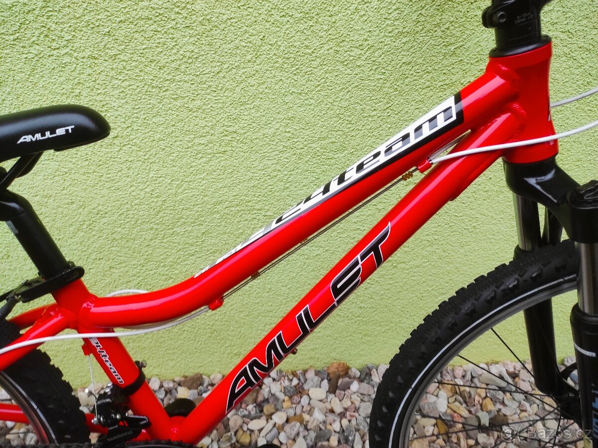 Značkové dětské kolo AMULET 24" (červená) - 4