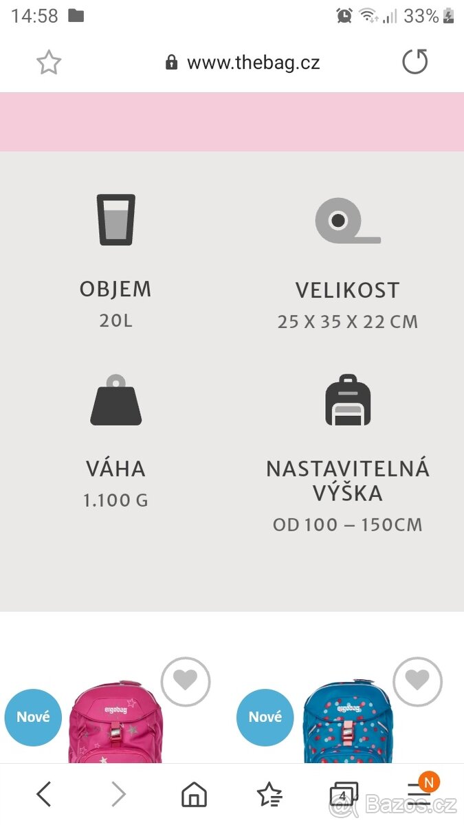 Aktovka Ergobag, 1.stupen - 4