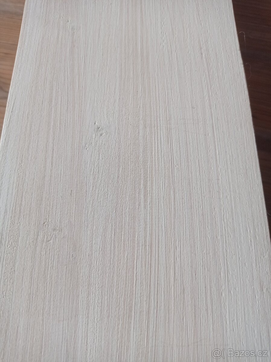 Bílá dřevěná polička 100 cm - 4