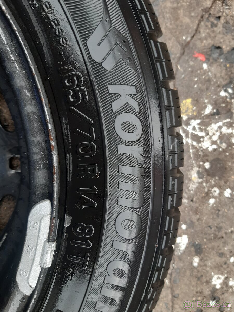 Zimni pneu 165x70x14" a celoroční 175x65x14" disky 5x100 Š - 4