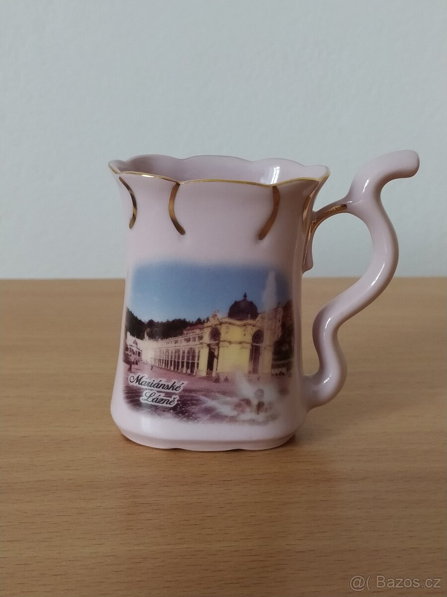 Pohárek růžový porcelán - 4