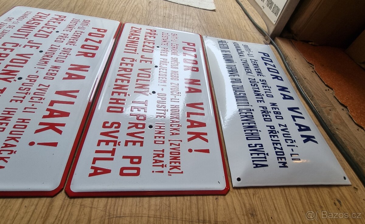 Smaltovaná cedule uloženky top stav ČSD ŽELEZNICE - 4