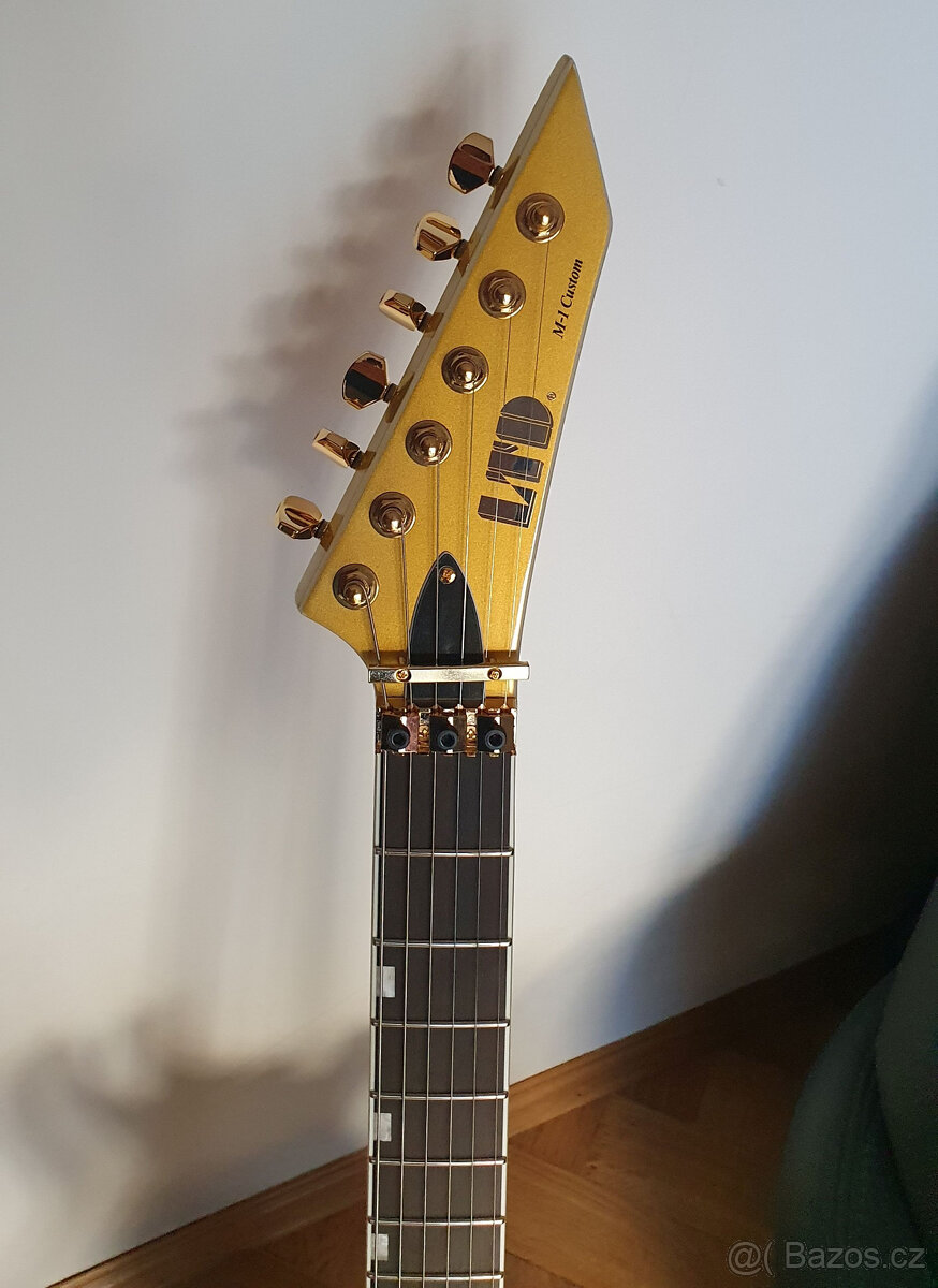 Zánovní kytara ESP LTD M-1 '87 Metallic Gold - 4