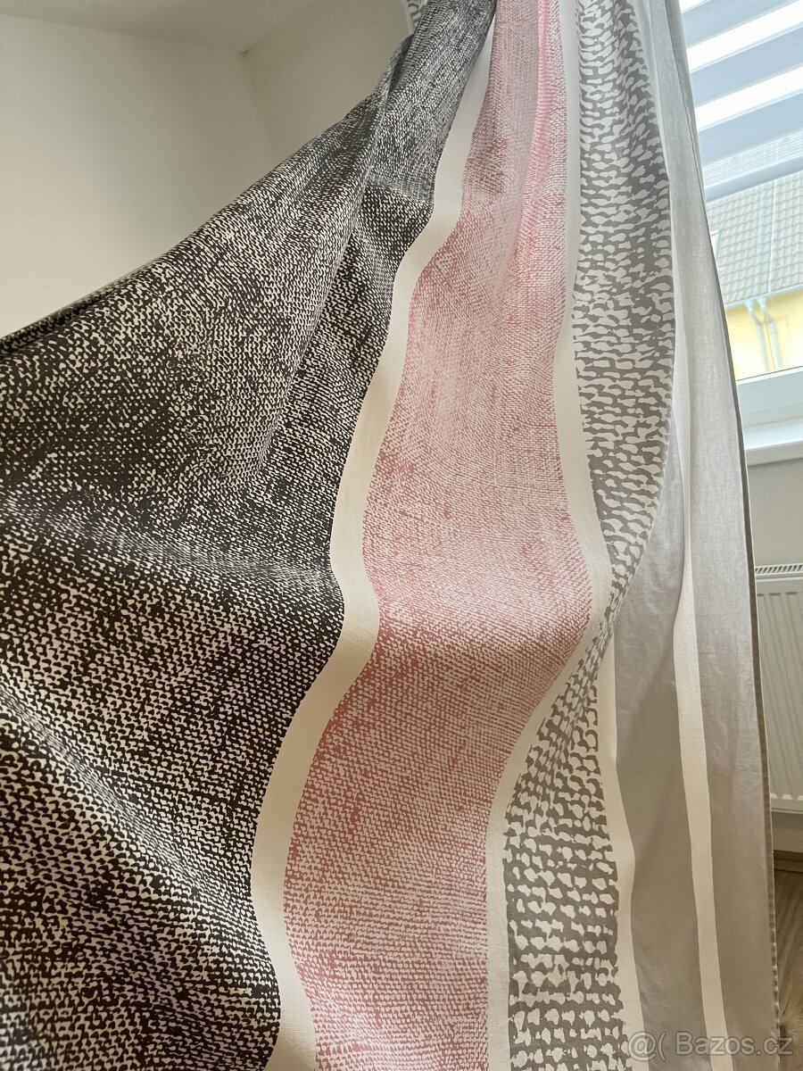 Šedou růžové závěsy - 4