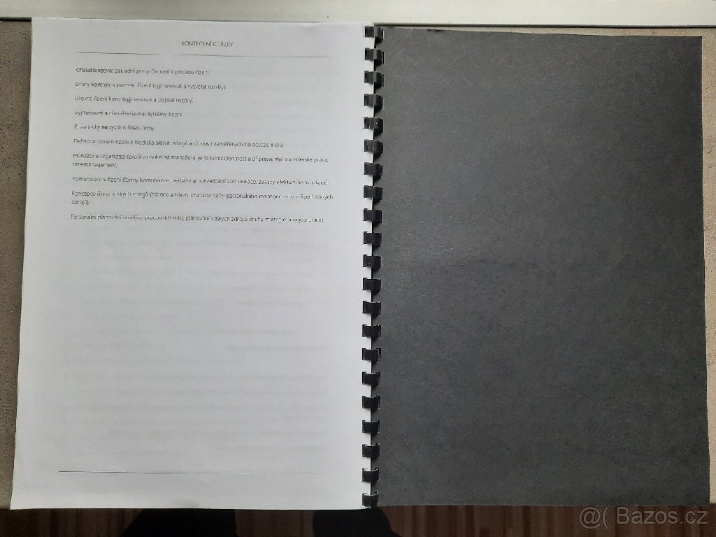 PRODÁM skripta k předmětu ZÁKLADY MANAGEMENTU. - 4