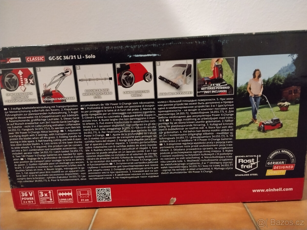 VERTIKUTÁTOR EINHELL Power X-Change Aku -SOLO+2bat - 4