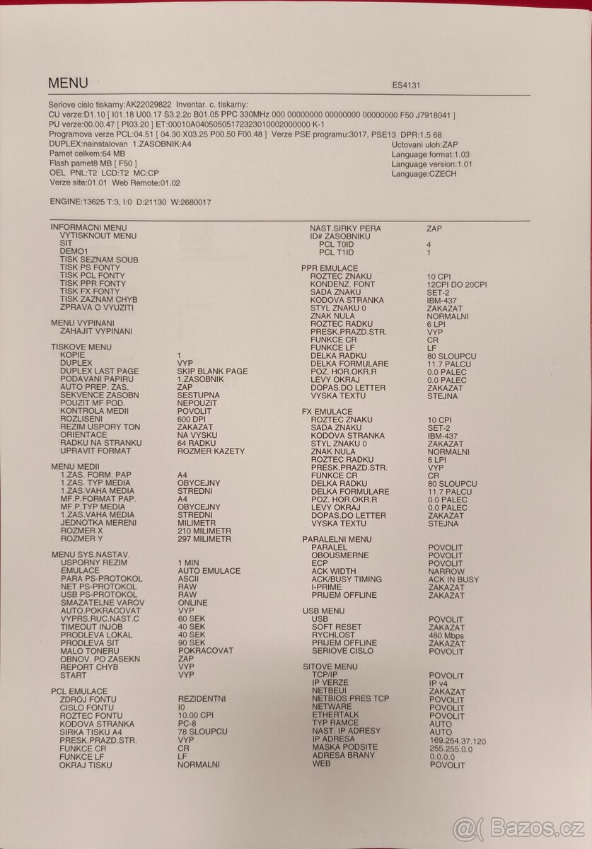 Tiskárna s LPT portem OKI ES4131 - 4