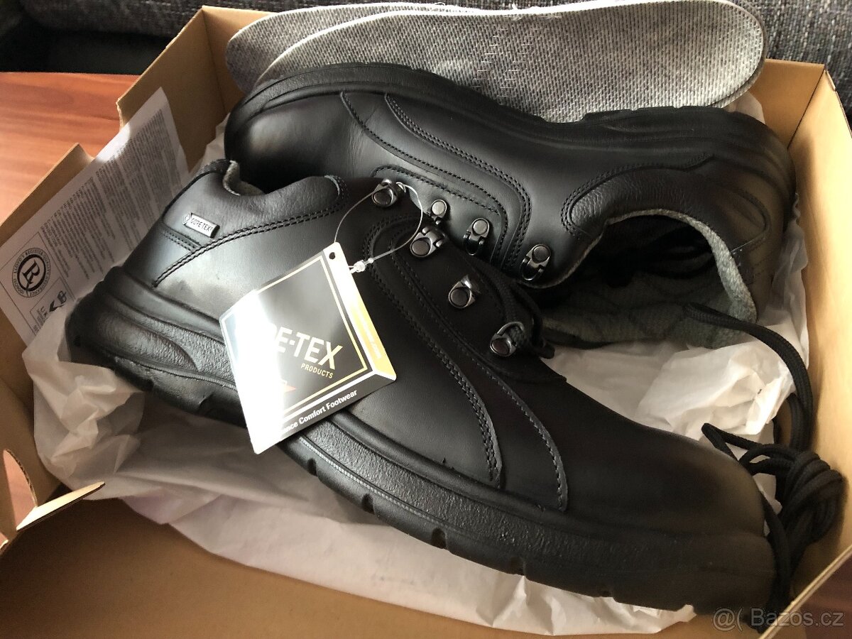 Celokožené polobotky Prabos S74622 MERANO GTX black velikost - 4