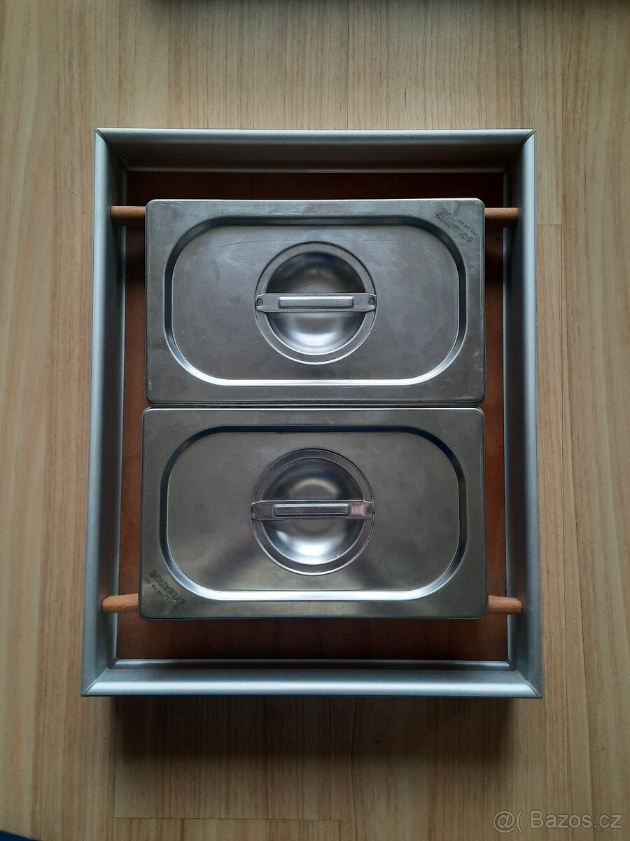 Luxusní organizér-příborník dřevo/ hliník Nové - 4