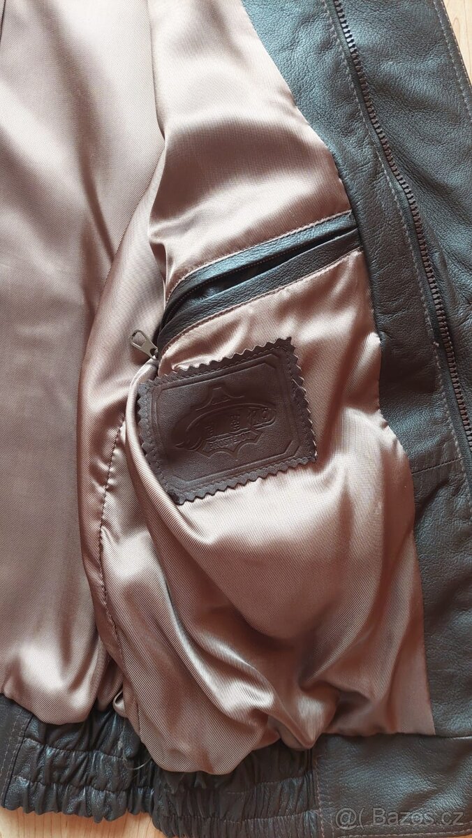 Pánská kožená bunda - pravá kůže - velmi pěkná, vel. 50 - 4