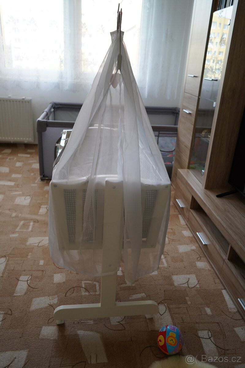 Kolébka pro miminka Roba s výbavou + hnízdečkem BABYMAM - 4