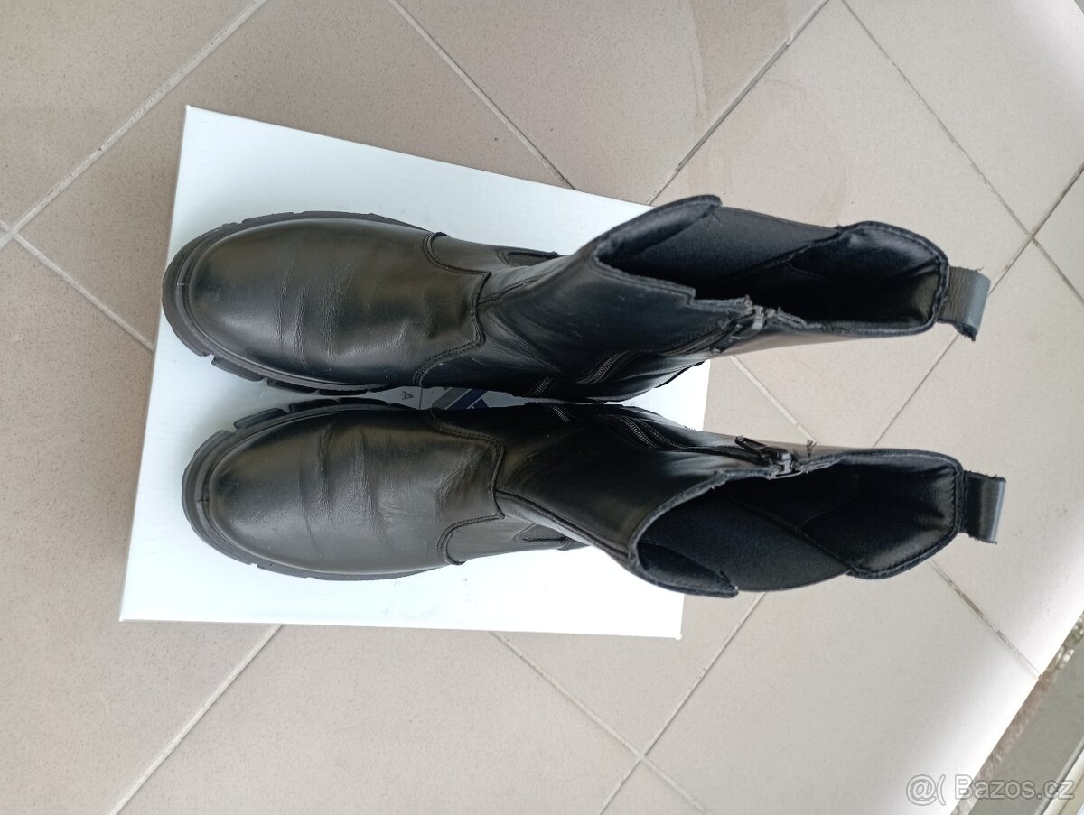 Kožené dámské kotníkové - 4