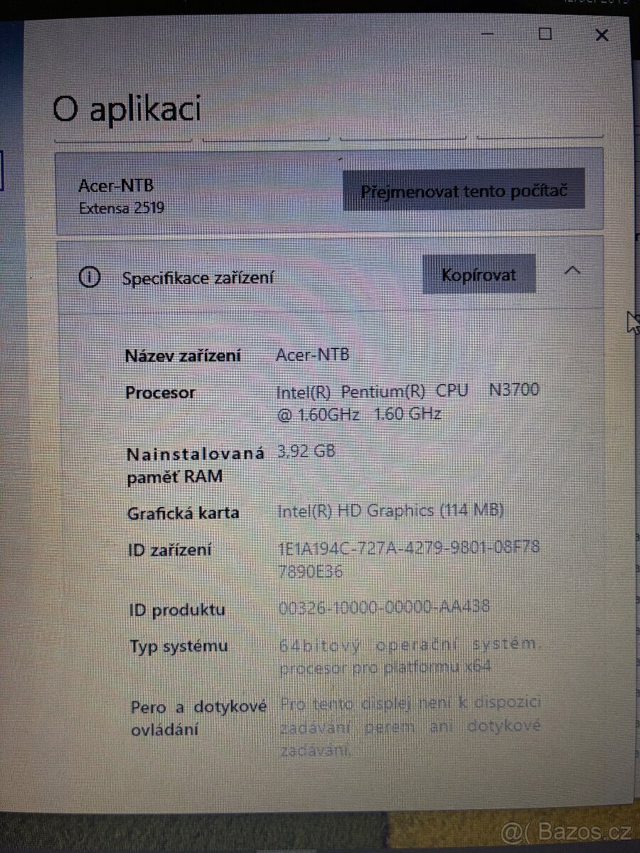 Notebook ACER 15,6" HDD 932 Gb, 4Gb ram - 4