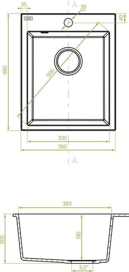 KUCHYŇSKÝ GRANITOVÝ DŘEZ LAVEO LH10 + FLEXI BATERIE - 4
