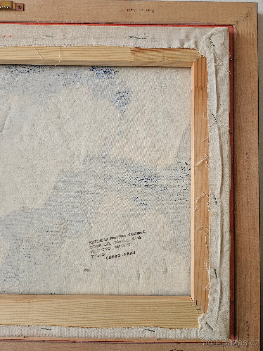 Originální obraz umělce z Peru (Cusco), rámovaný. - 4