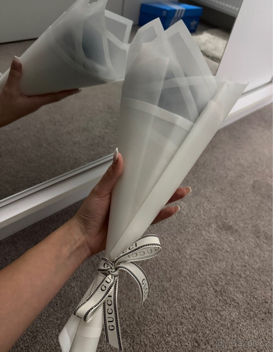Ručně vyráběné růže 7ks cca 40cm - 4