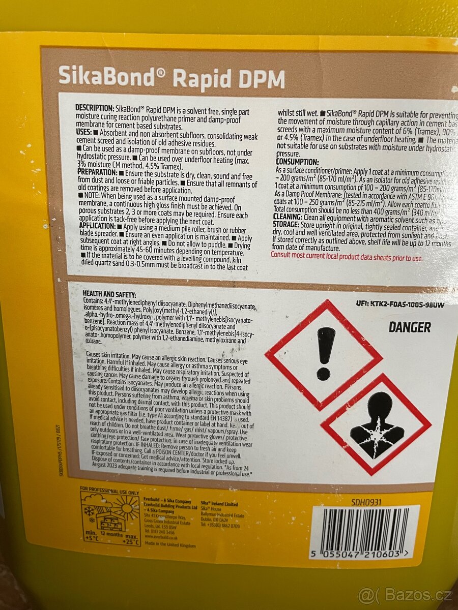 Sika Bond Rapid DPM, 5 l - penetrace pod lepidla Sikabond - 4