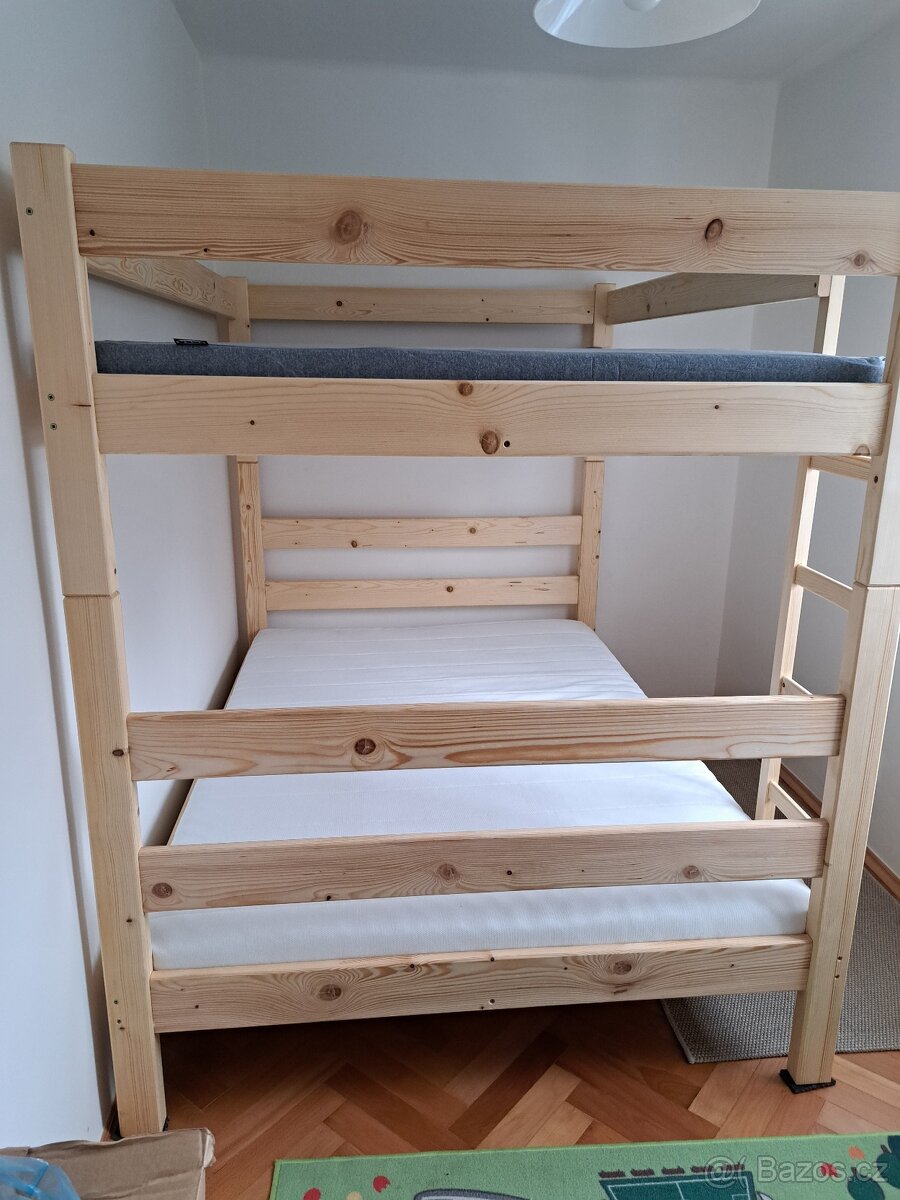 masivní palanda / patrová postel šíře 140cm - 4