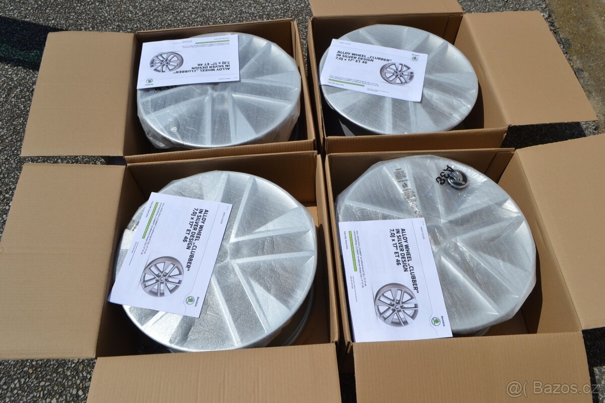 Škoda Rapid, Fabia 3, O1 RS -Nové 17 orig. alu Škoda - 4