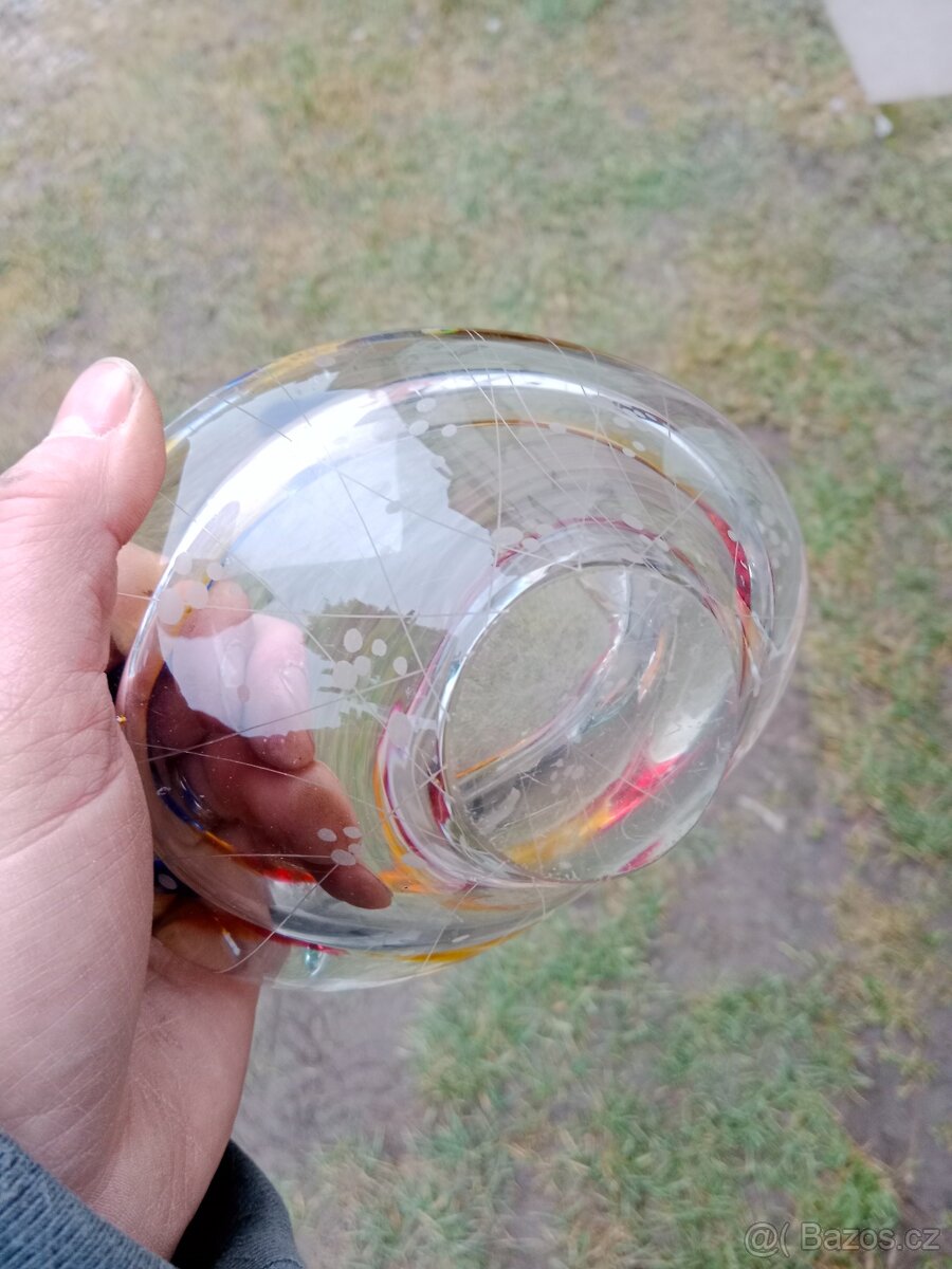 Popelník hutní sklo - 4