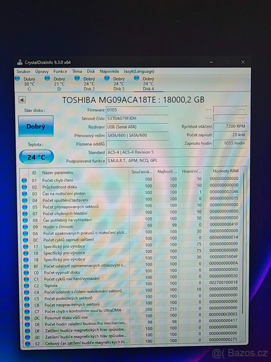 Prodám Toshiba MG09 18TB / záruka 2029 - 4