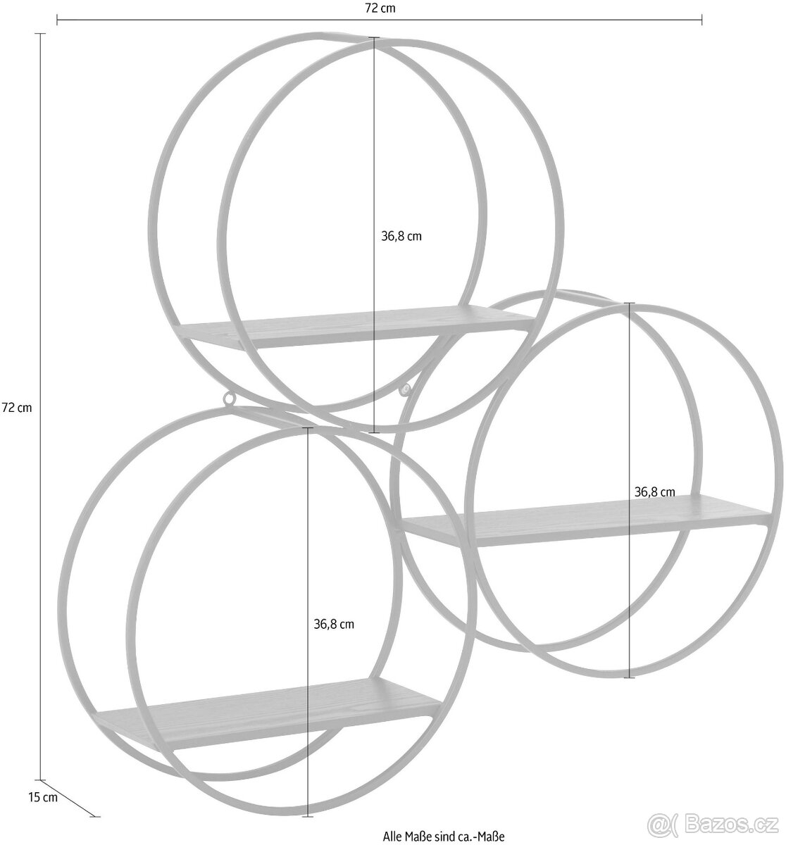 Nástěnná polička, skříňka, regál. - 4
