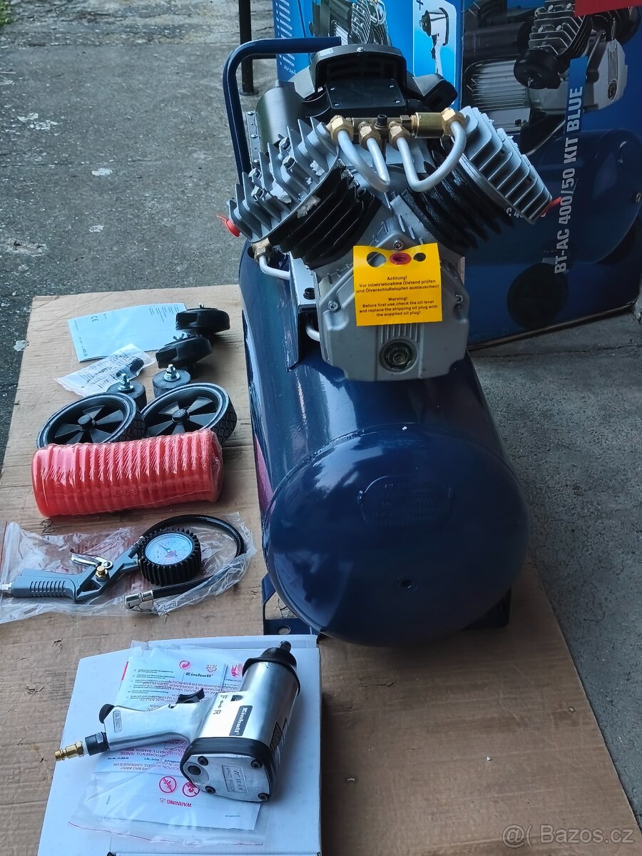 Prodám NEPOUŽITÝ 2-pístový kompresor Einhell BT-AC 400/50 +p - 4