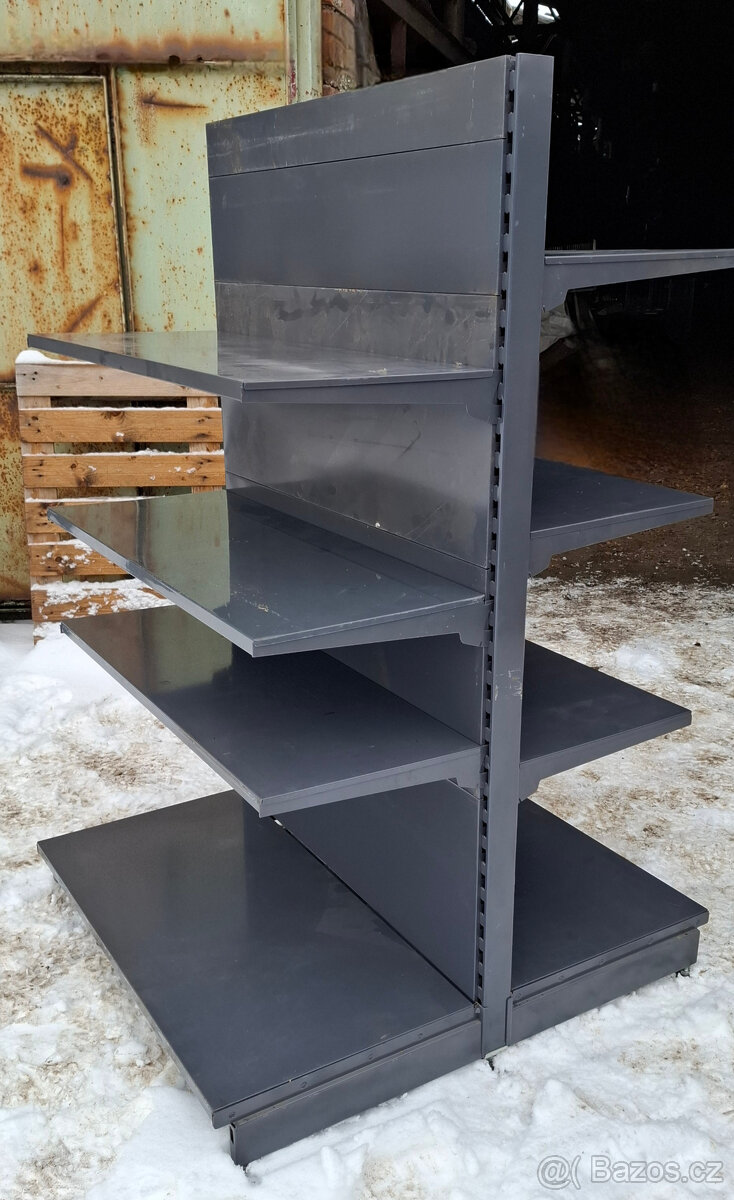 Regál kovový antracit - 4