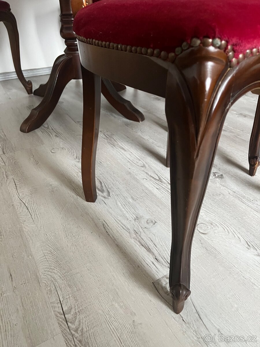 Starožitný stul + židle - 4