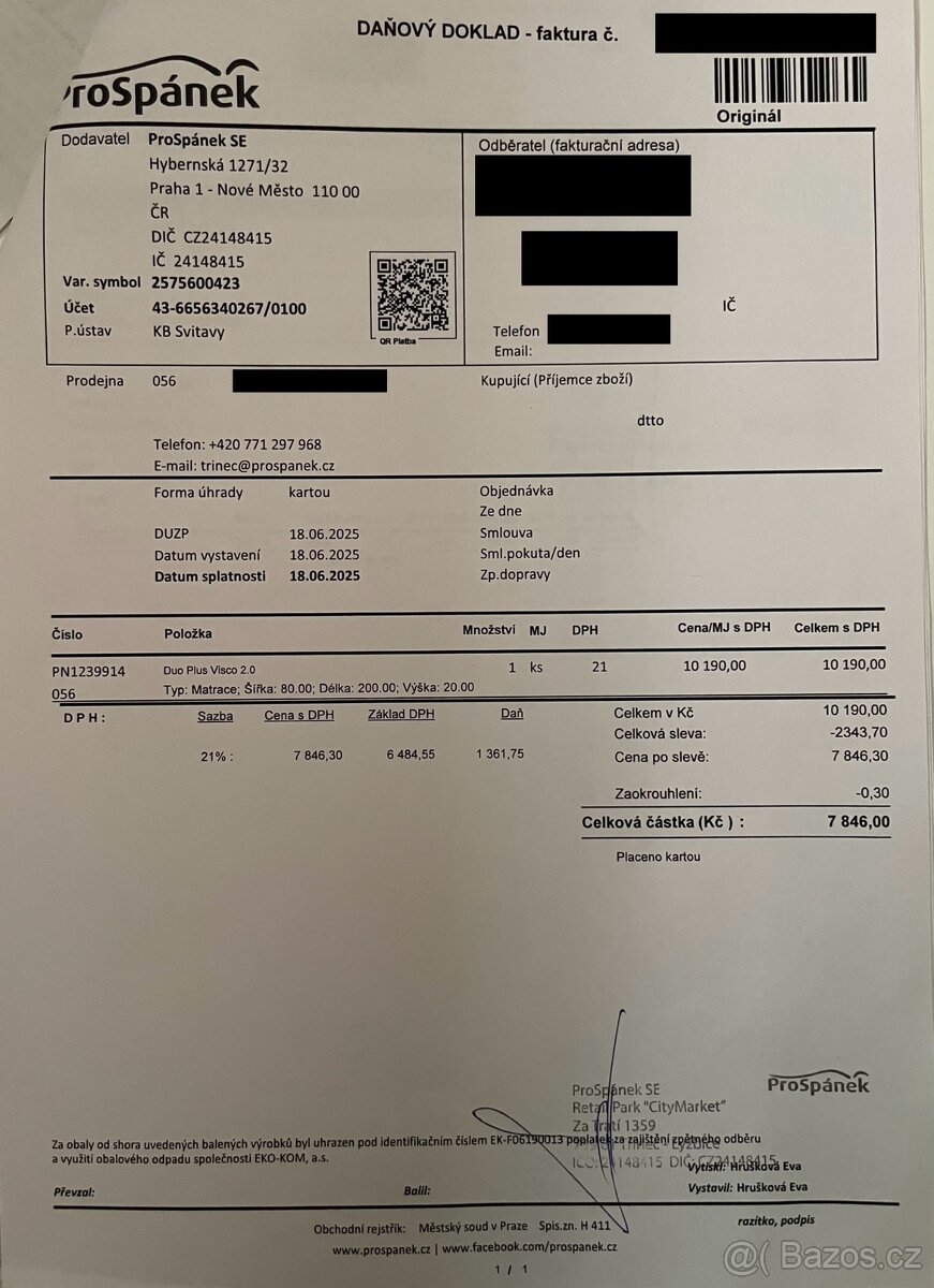 Matrace Duo Plus Visco 2.0 80x200cm - 4