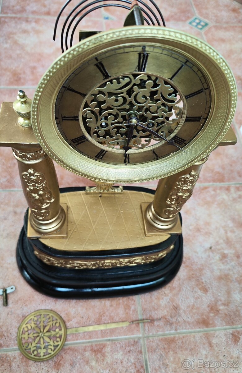 TOP krbové dvousloupkové hodiny Biedermeier - 4