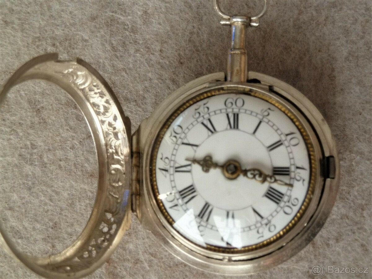 Kapesní hodinky Verge s opakovačem, Beringer Salzburg, stříb - 4