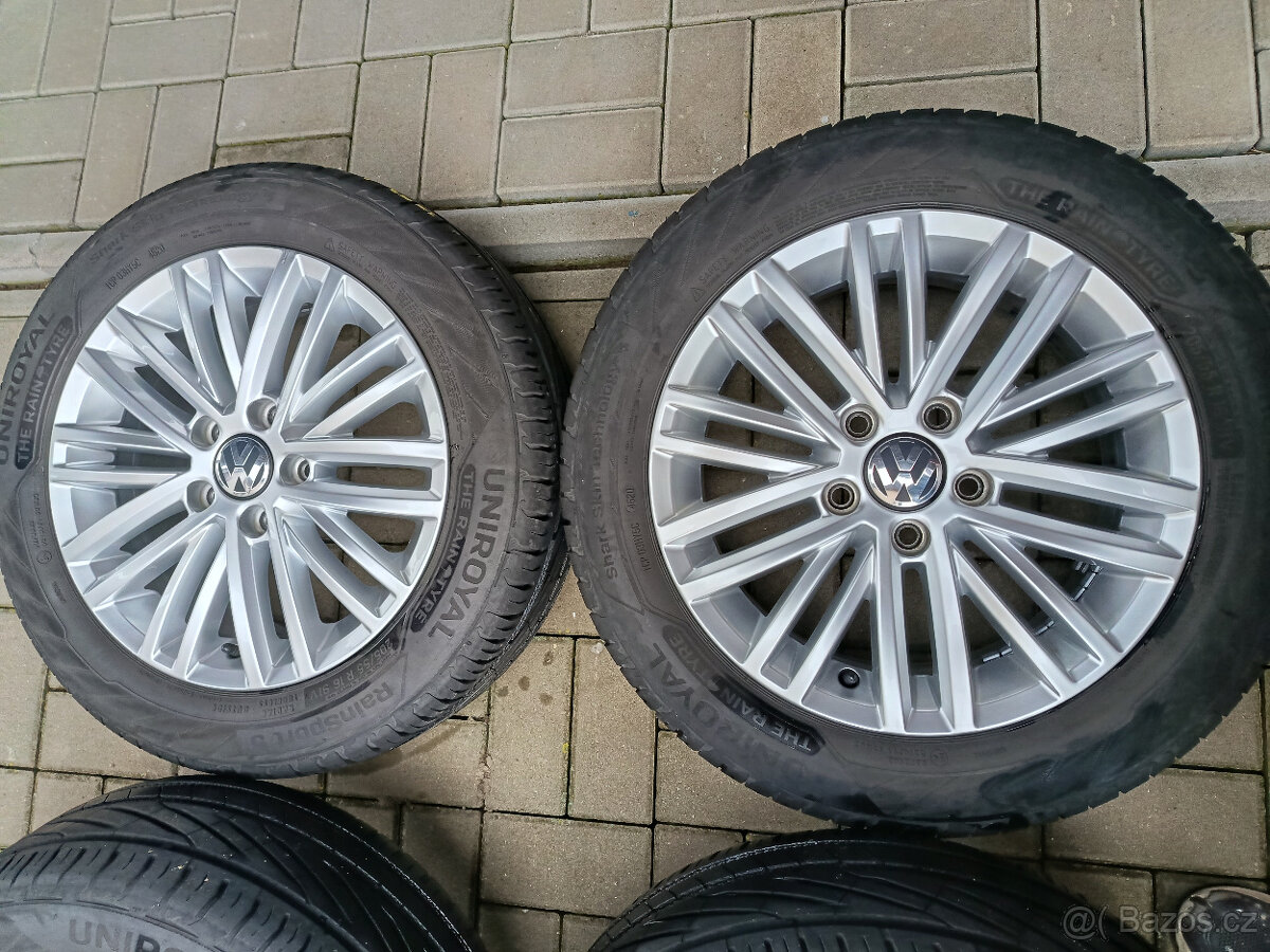 alu kola 5x112 r16 et50 VW a letní 205/55/16 - 4