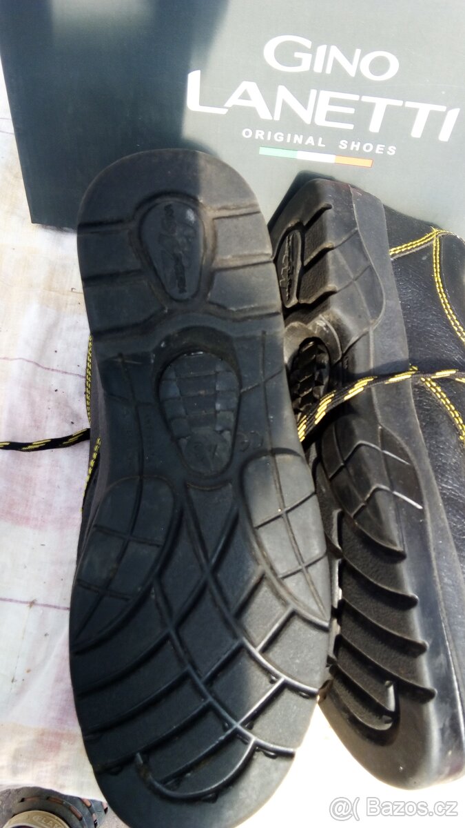 Pánské kožené (NOVÉ) boty Gino Lanetti, - 4