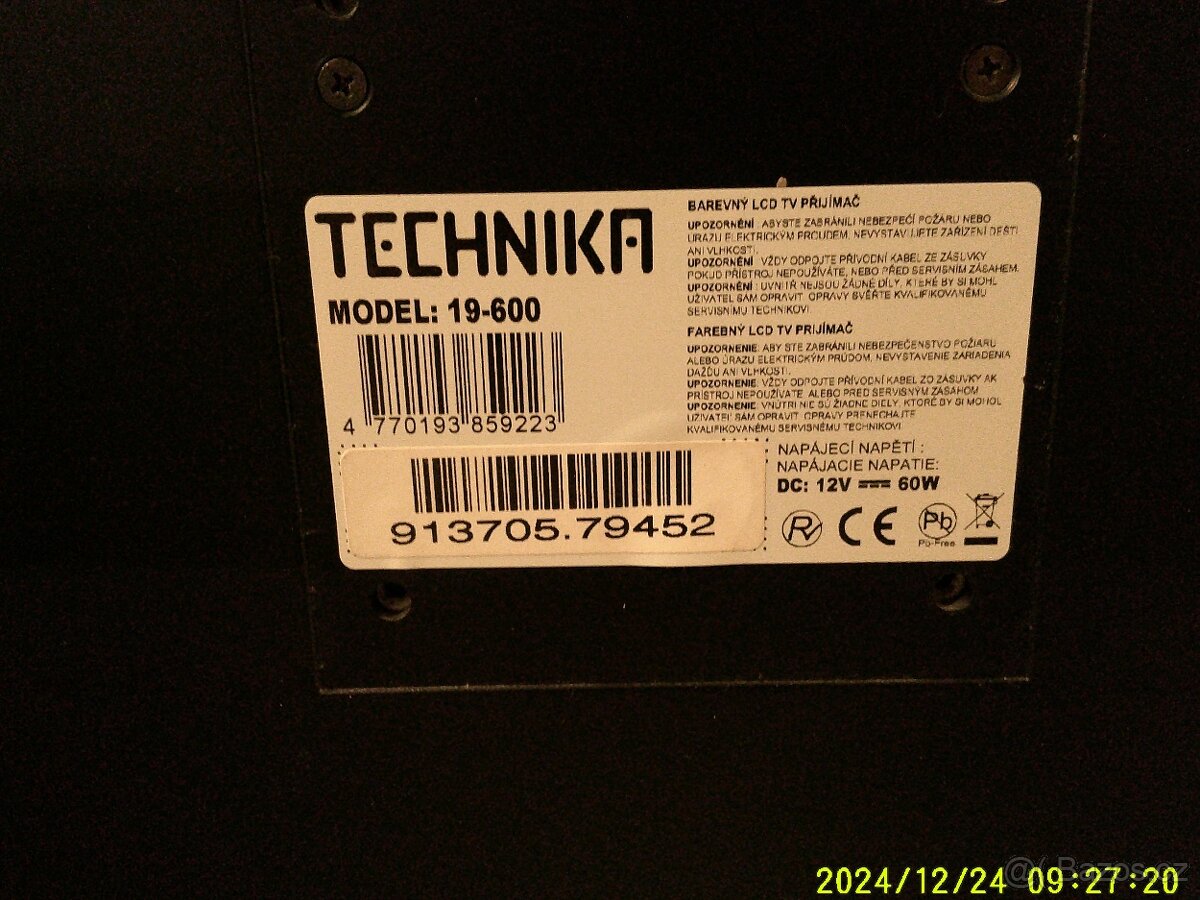 TELEVIZOR TECHNIKA NA 12V I 230V - 4