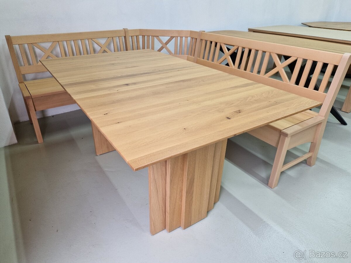 Sleva - nový rozkládací stůl dub masiv - až pro 12 osob - 4