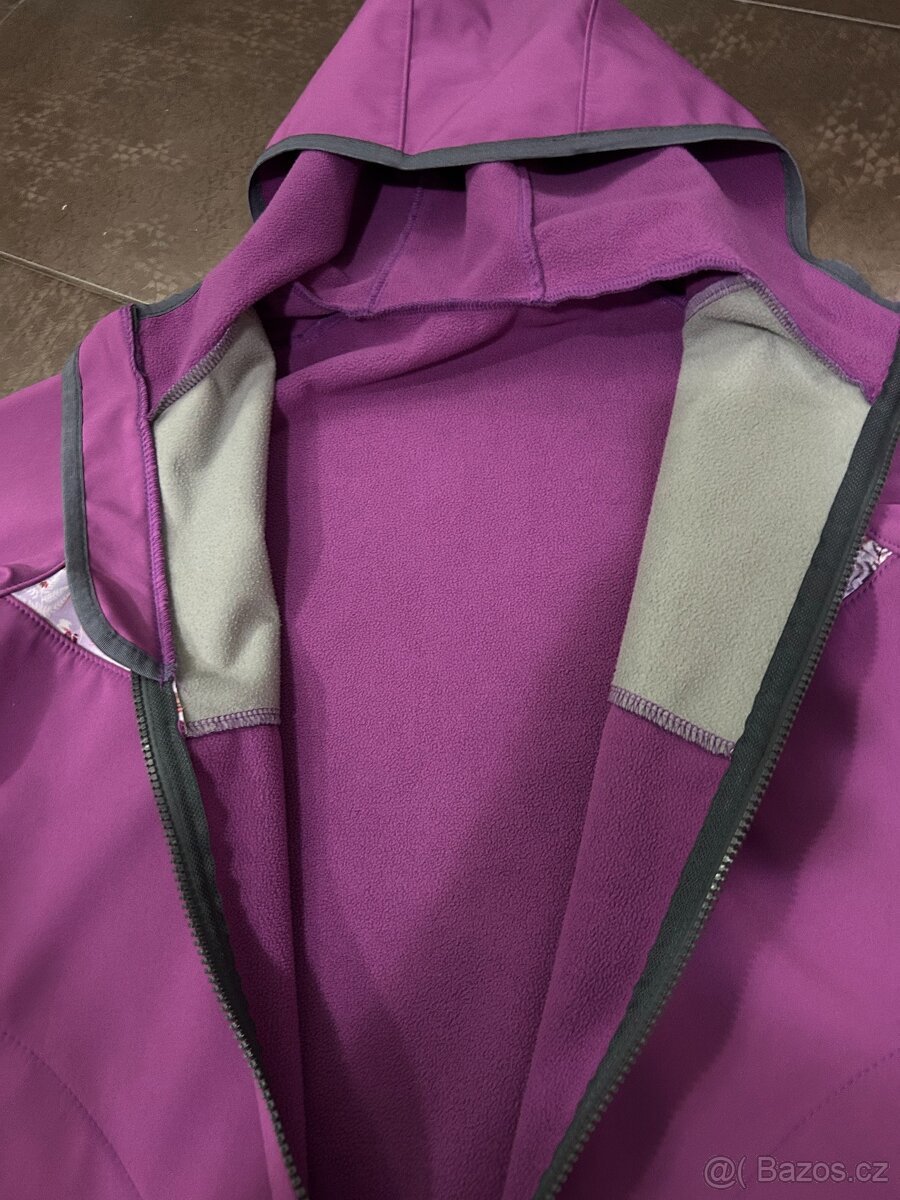 Softshellová bunda zn. UNUO,fialová/ostruž.140/146 - 4
