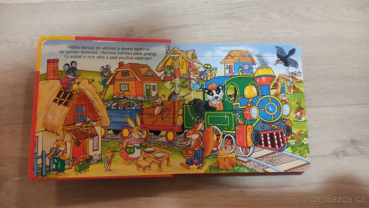 Knížka s puzzle vláček - 4