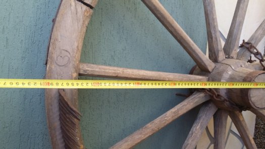 Dřevěné loukoťové kolo na přízi lnu - 4