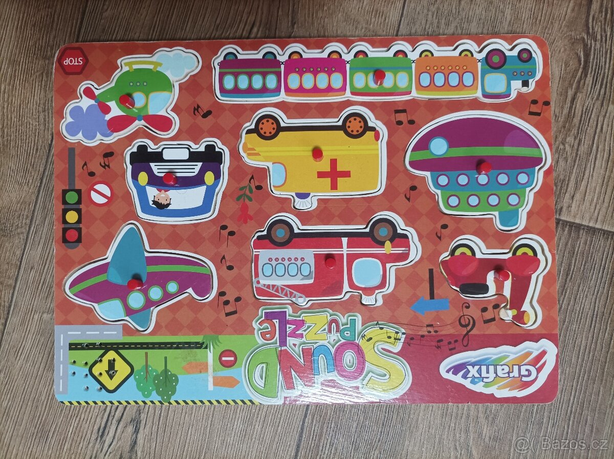 Dřevěné puzzle, vkládačky - 4