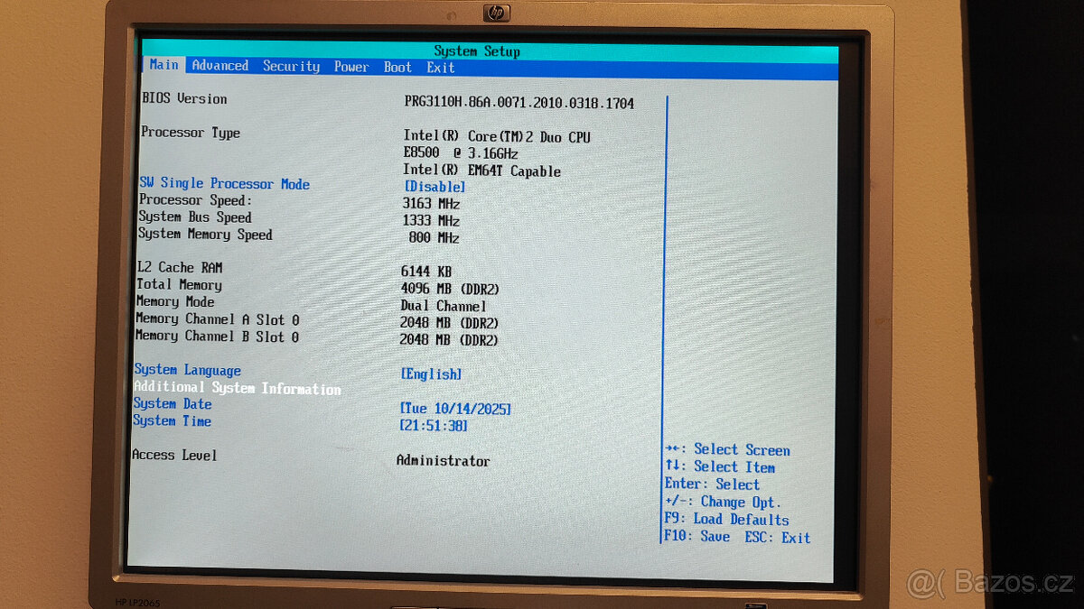 Intel® DG31PR + Procesor Intel C2D E8500 + 4GB DDR2 - 4