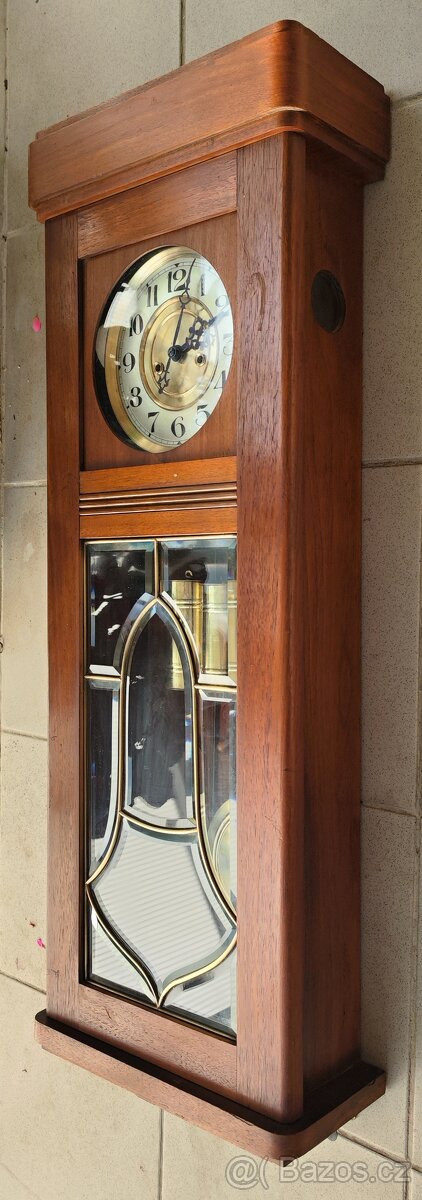 luxusní secesní dvouzávažové hodiny - 4