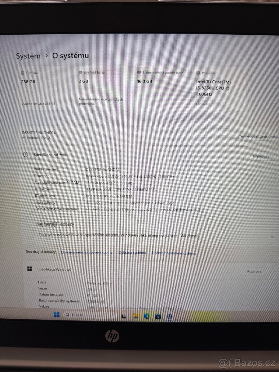 P: HP Probook 470 G5 17,3" i5/16GB/256GB - 4