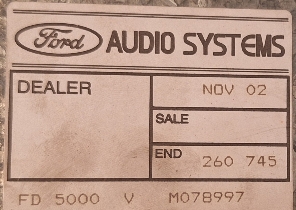Autoradio Ford model 5000 RDS - 4