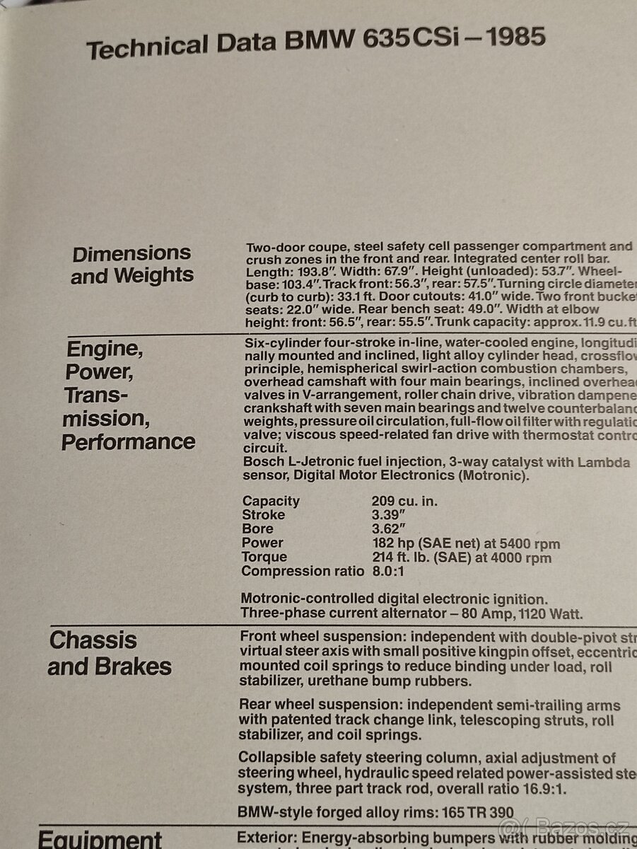 Prospekt BMW E24 635 CSi - 4