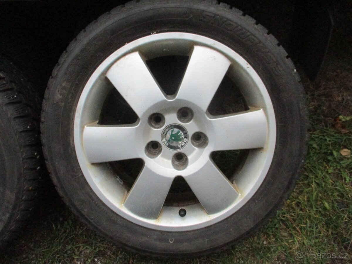 Alu kola 5x100 R15 pneu zimní 195/50 R15 - 4